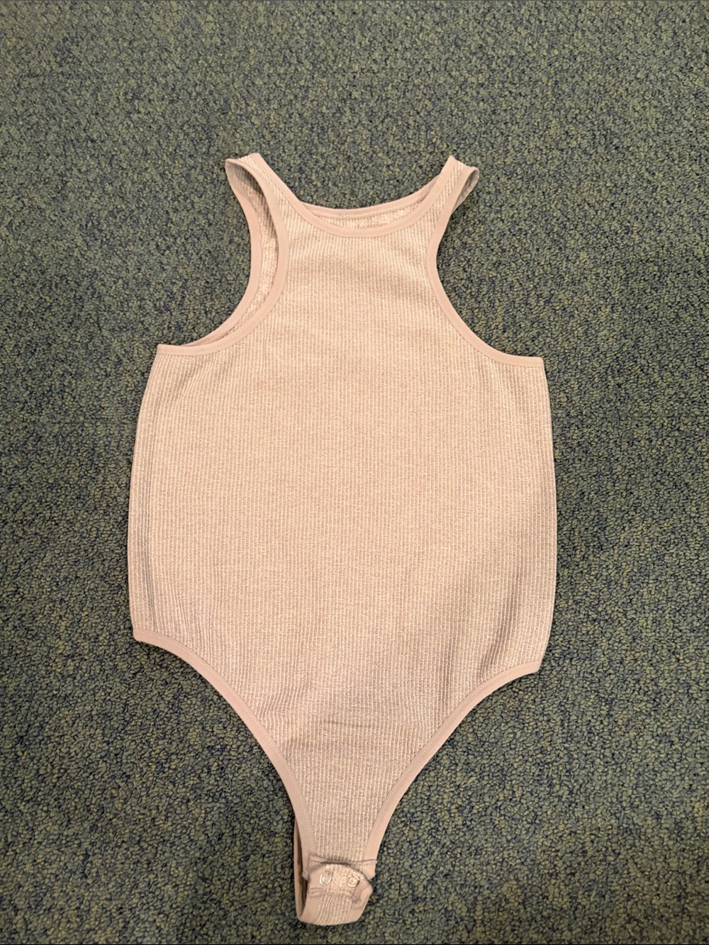 Gray ribbed bodysuit